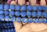 CMJ849 15.5 inches 12mm round matte Mashan jade beads wholesale