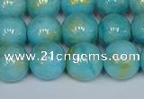 CMJ967 15.5 inches 8mm round Mashan jade beads wholesale
