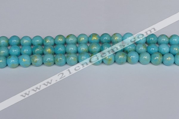 CMJ967 15.5 inches 8mm round Mashan jade beads wholesale