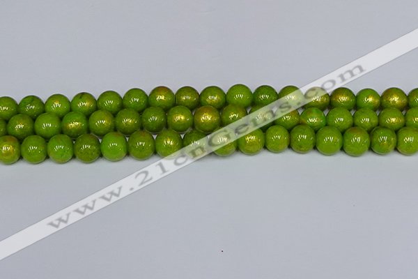 CMJ987 15.5 inches 8mm round Mashan jade beads wholesale