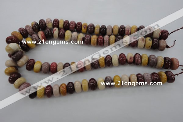 CMK118 15.5 inches 9*14mm rondelle mookaite beads wholesale