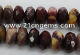 CMK121 15.5 inches 7*10mm faceted rondelle mookaite beads wholesale