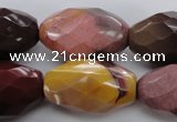 CMK133 15.5 inches 20*30mm faceted rice mookaite beads wholesale