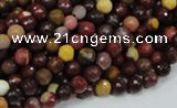 CMK15 15.5 inches 4mm faceted round mookaite beads wholesale