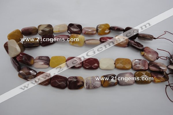 CMK152 15.5 inches 15*20mm faceted rectangle mookaite beads wholesale