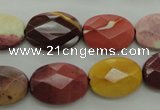 CMK155 15.5 inches 13*18mm faceted oval mookaite beads wholesale