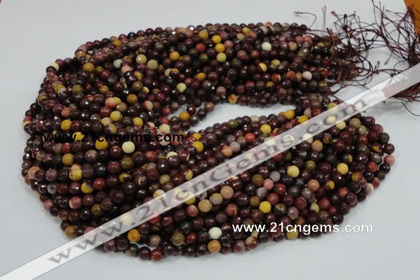 CMK16 15.5 inches 6mm faceted round mookaite beads wholesale