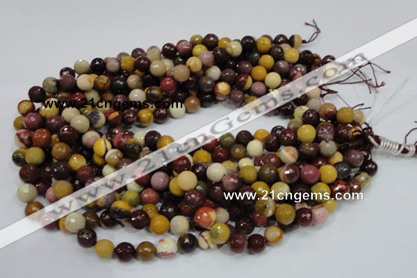 CMK17 15.5 inches 10mm faceted round mookaite beads wholesale