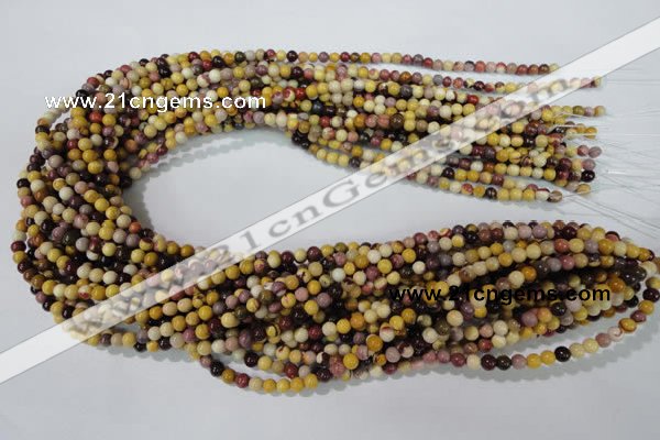 CMK201 15.5 inches 4mm round mookaite gemstone beads wholesale