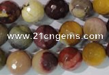 CMK214 15.5 inches 12mm faceted round mookaite gemstone beads