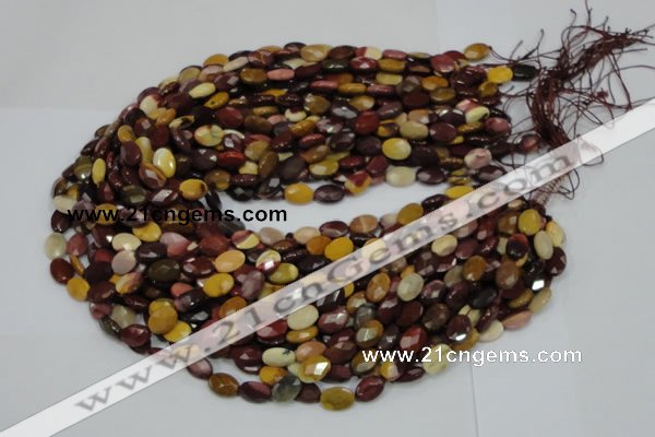 CMK23 15.5 inches 10*14mm faceted oval mookaite beads wholesale