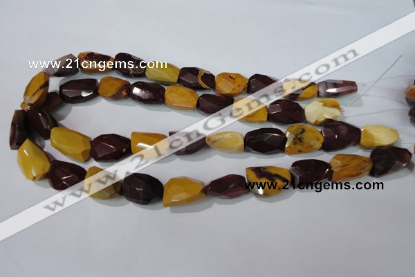 CMK234 15.5 inches 15*20mm faceted nuggets mookaite gemstone beads