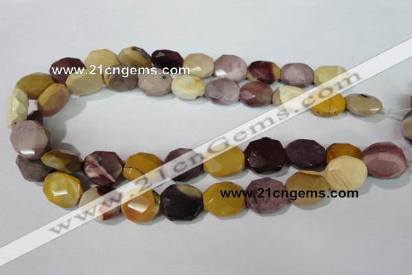 CMK236 15.5 inches 16*18mm faceted nuggets mookaite gemstone beads