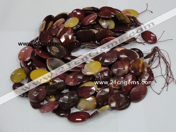 CMK26 15.5 inches 18*25mm faceted oval mookaite beads wholesale