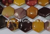 CMK278 15.5 inches 12*12mm hexagon mookaite gemstone beads