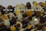 CMK29 15.5 inches 6*10mm faceted flat teardrop mookaite beads