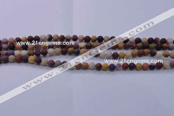 CMK291 15.5 inches 6mm round matte mookaite beads wholesale