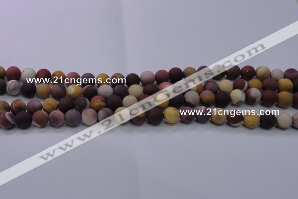 CMK292 15.5 inches 8mm round matte mookaite beads wholesale