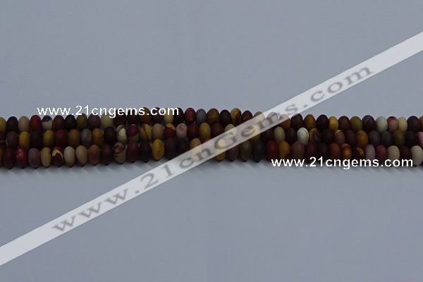 CMK300 15.5 inches 4*6mm rondelle matte mookaite beads wholesale