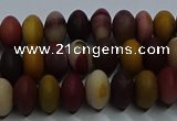 CMK302 15.5 inches 6*10mm rondelle matte mookaite beads wholesale