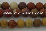 CMK310 15.5 inches 4mm round matte sunset mookaite beads