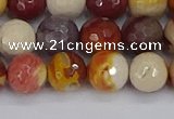 CMK318 15.5 inches 8mm faceted round mookaite gemstone beads