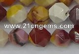 CMK327 15.5 inches 12mm faceted nuggets mookaite gemstone beads