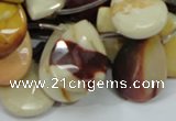 CMK33 15.5 inches 18*25mm faceted flat teardrop mookaite beads