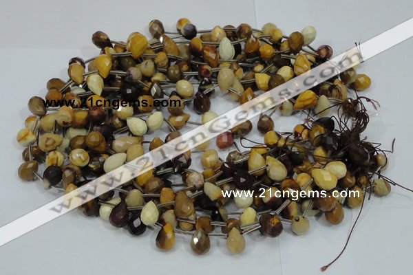 CMK34 15.5 inches 10*15mm faceted teardrop mookaite beads wholesale