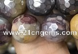 CMK340 15.5 inches 10mm faceted round AB-color mookaite beads