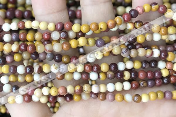 CMK345 15.5 inches 4mm round mookaite jasper beads wholesale