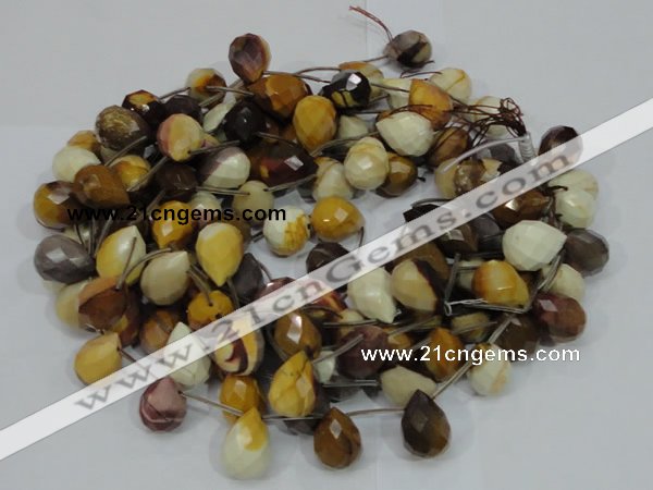 CMK35 15.5 inches 13*18mm faceted teardrop mookaite beads wholesale