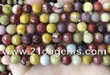 CMK353 15 inches 8mm faceted round mookaite beads wholesale