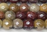 CMK355 15 inches 6mm faceted round AB-color mookaite beads