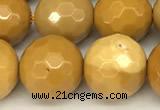 CMK366 15 inches 8mm faceted round yellow mookaite beads