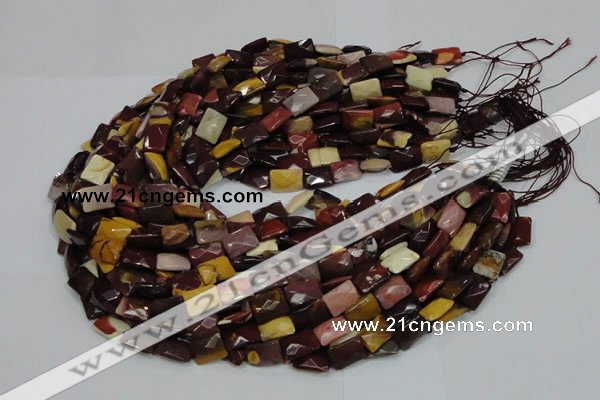 CMK37 15.5 inches 10*14mm faceted rectangle mookaite beads wholesale