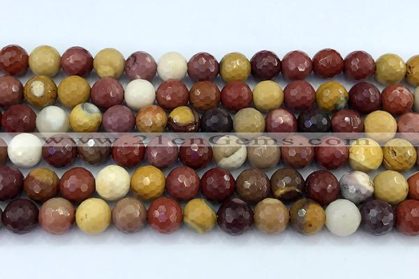 CMK372 15 inches 8mm faceted round mookaite gemstone beads