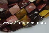 CMK38 15.5 inches 13*18mm faceted rectangle mookaite beads wholesale