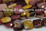 CMK41 15.5 inches 12*12mm faceted square mookaite beads wholesale