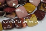 CMK42 15.5 inches 15*15mm faceted square mookaite beads wholesale