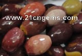 CMK46 15.5 inches 13*18mm faceted rice mookaite beads wholesale