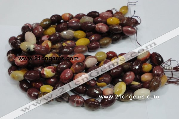 CMK46 15.5 inches 13*18mm faceted rice mookaite beads wholesale