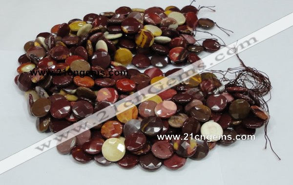 CMK52 15.5 inches 12mm faceted coin mookaite beads wholesale