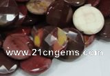 CMK53 15.5 inches 14mm faceted coin mookaite beads wholesale