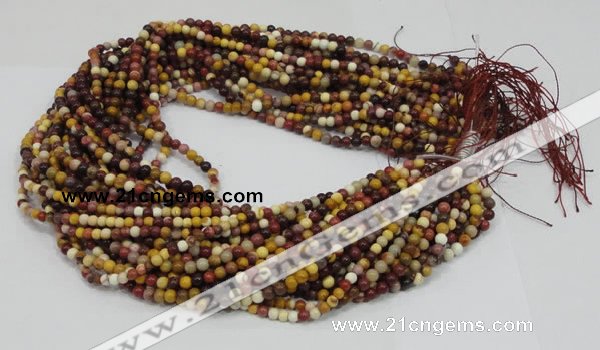 CMK56 15.5 inches 4mm round mookaite gemstone beads wholesale