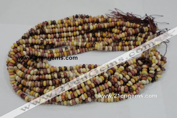 CMK63 15.5 inches 4*8mm rondelle mookaite gemstone beads wholesale