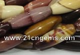 CMK67 15.5 inches 10*30mm rice mookaite gemstone beads wholesale