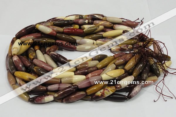 CMK67 15.5 inches 10*30mm rice mookaite gemstone beads wholesale