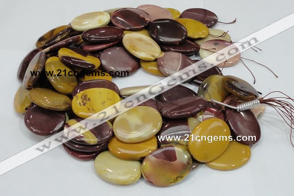 CMK76 15.5 inches 30*40mm oval mookaite gemstone beads wholesale