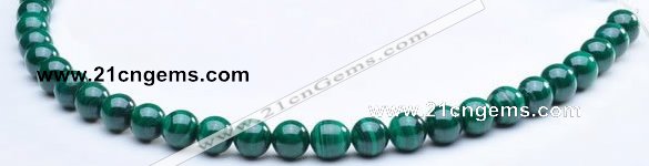 CMN05 8mm round A grade natural malachite beads wholesale